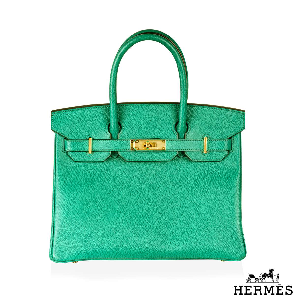 Herms Birkin 30cm Vert Jade Veau Epsom GHW